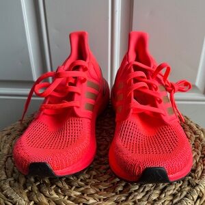 Adidas Womens Ultraboost Neon Pink Sneakers